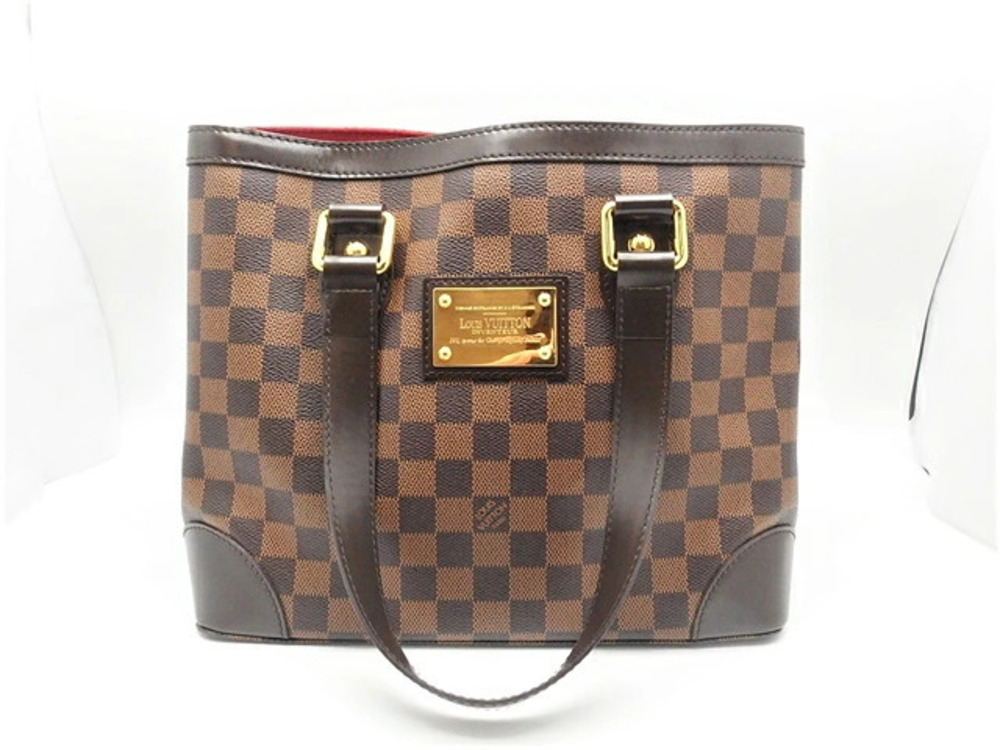 LOUIS VUITTON Hampstead Tote Bag Damier Ebene Brown